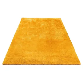 Bruno Banani Teppich Dana Teppich, besonders weich und kuschelig, Kundenliebling, rechteckig, Höhe: 30 mm, uni, Mikrofaser Teppiche, Wohnzimmer, Schlafzimmer, Esszimmer gelb 80 cm x 150 cm x 30 mm