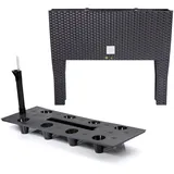 Pflanzkübel Blumentopf mit Füßen Pflanzkasten 60 cm 30 L Anthrazit Rattan