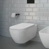 Evineo ineo3 square Wand-Tiefspül-WC, mit WC-Sitz, BE0953WH+BE0954WH,