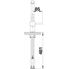 Blanco Linus-S Hebel Hochdruck links chrom
