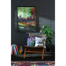 APELT Evelyn 46 x 46 cm Blau/Schwarz