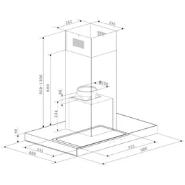 Klarstein Valeria Inselhaube 90 cm
