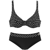 LASCANA Bügel-Bikini Damen schwarz-weiß Gr.48 Cup F