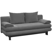 Carryhome Schlafsofa, Grau, Textil, 2-Sitzer, Füllung: Polyester, Schaumstoffflocken,Polyester, Schaumstoffflocken, 196x77x92 cm, Wohnzimmer, Sofas & Couches, Schlafsofas, Schlafsofas mit Bettkasten