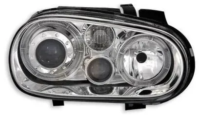 Kristall-Scheinwerfer Angel Eyes für GOLF IV R32 - Chrom