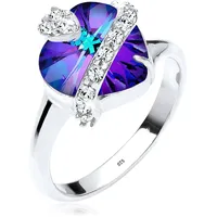 Elli Ring Herz Kristalle 925 Sterling Silber