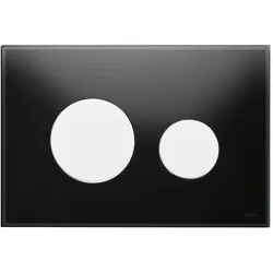 TECEloop Betätigungsplatte Glas Zweimengentechnik   TECE 9240650, Montagezubehör, schwarz/weiß