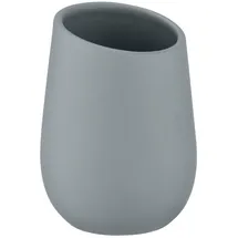 Wenko Zahnputzbecher Badi, 23647100, Keramik, grau, 8 x 11 cm