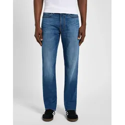 Straight-Jeans LEE "LEE X STRAIGHT", Herren, Gr. 36, Länge 34, blau (creek), Denim/Jeans, Obermaterial: 55% Baumwolle, 32% Lyocell, 13% Polyester, casual, regular fit lang, Jeans