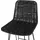Beliani Barhocker 2er Set Rattan Schwarz