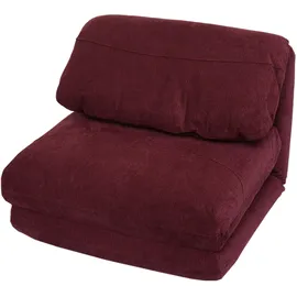 MCW Schlafsessel MCW-E68 Stoff/Textil 75 x 90 x 100 cm Bordeaux mit verstellbarer Rückenlehne
