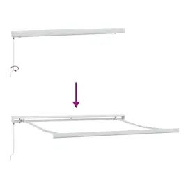 vidaXL Markise Einziehbar Anthrazit und Weiß 3x2,5 m Stoff & Aluminium