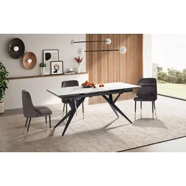 FineBuy Esstisch 180 x 76 x 95 cm weiß
