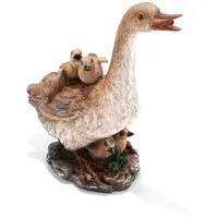 esotec Wasserspeier Gans mit Küken