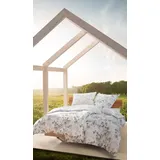 Estella Bio Mako Satin Bettwäsche 135x200 Amora natur Blumen Wende 3407-230