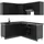 Vicco Winkelküche Fame-Line L-Form 190 cm Schwarz/Anthrazit