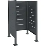 MCW Mülltonnen-Zaun MCW-J55, Mülltonnenverkleidung Mülltonnenaufbewahrung, 150x85x85cm Metall ~ anthrazit