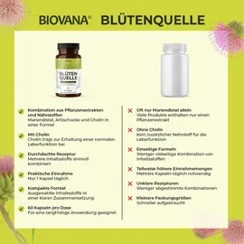 biovana Blütenquelle Leber Komplex Kapseln 60 St.