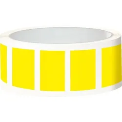 Aufkleber I Etikett, eckig, beschriftbar, gelb, Folie, selbstklebend, 50x25mm, 100/Rolle
