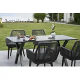 Mr. Deko Gartenmöbelset Tisch Granada 180 cm, 4er Set Diningsessel Marbella