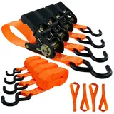 MCS Cargo Security Spanngurte 4er Set 25 mm breit 4,5 m bis 800 kg