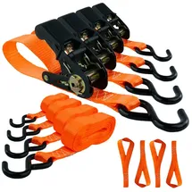 MCS Cargo Security Spanngurte 4er Set 25 mm breit 4,5 m bis 800 kg
