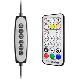 Mars Gaming MGRING, ARGB Professional Light Ring, Aluminium-Stativ, Smartphone und Webcam-Ständer, Fernbedienung