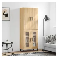 VidaXL Highboard Sonoma-Eiche 69,5x34x180 cm Holzwerkstoff