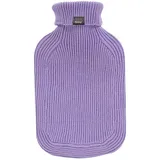 Fashy Wärmflasche mit Rollkragen-Strickbezug flieder 2 L