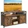 VASAGLE TV-Schrank Lowboard 65 Zoll 40 cm vintagebraun-schwarz Stahl/Spanplatte
