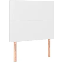vidaXL Kopfteil Weiß 100x5x118/128 cm Kunstleder