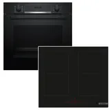 Bosch Backofen-Set Teleskopauszug + Induktionskochfeld Smart Hood Automatik 60 cm