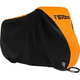 Favoto Fahrradabdeckung Wasserdicht Fahrrad Abdeckplane 210D Oxford-Gewebe Fahrradgarage Plane Fahrrad schutzhülle mit Beutel 200 x 110 x 70cm Orange-Schwarz