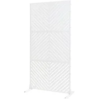 Casa.pro Indoor Trennwand Kekan Stahl 200x100x50 cm Weiß