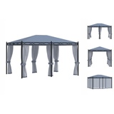 vidaXL Pavillon mit Mückennetze 3x4 m Anthrazit Stahl