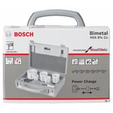 Bosch Accessories Bosch Professional 9 tlg. Lochsäge HSS BiM Progressor for Wood & Metal Set Elektriker (für rostfreien Edelstahl und Metall, Ø 22-64 mm, Zubehör Bohrmaschine)