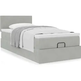 vidaXL Ottoman-Bett 90 x 200 cm Hellgrau