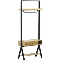 Bank Home ESPRIT Schwarz natürlich 80 x 40 x 200 cm