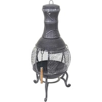 Mendler Terrassenofen HWC-F71, Feuerstelle Terrassenkamin Gartenkamin Gartenofen, Gusseisen 11,7kg 91x42x42cm