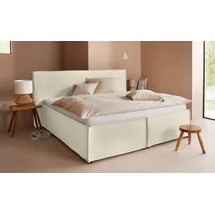 LeGer Home by Lena Gercke Polsterbett "Isaline", beige, B:213cm L:213cm, 100% Polyester, LEGER HOME BY LENA GERCKE, Betten, Polsterbett ohne Bettkasten Polsterbett, wahlweise ohne Matratze oder mit 3 Matratzenarten, Kopfteilhöhe 107 cm