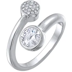 Elli Elli Ring Wickelring Kristalle Farbe Silber für Damen Ringe   