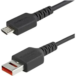 StarTech.com 3ft (1m) Secure Charging Cable, USB-A to Micro USB Data Blocker Cha