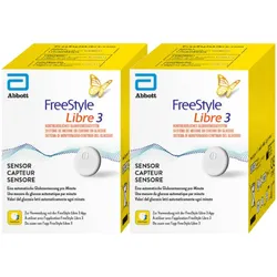 Abbott FreeStyle Libre 3 Diabetes Set Sensors x2 FreeStyle Libre 3 Blutzucker Blood Pressure