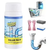 Abflussfrei, Value Pack Abflussreiniger, Abflussreiniger Extra Stark, Rohrreiniger Extrem Stark, Geeignet für Küche, Bad, Toilette, Duschabflussreiniger (1 Stück)