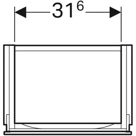 Geberit Xeno2 38x52,5x26,5cm, mit 1 Tür, matt/greige