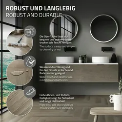 ML-Design 1,5616m2 Click Vinylboden 4,2mm Nutzschicht Eiche Dunkel Bodenbelag Laminat PVC