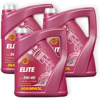 3x 5L Mannol Elite 5W-40 Motoröl