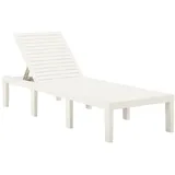 Mengtu Sonnenliege Kunststoff Weiß Gartenliege Liegestuhl Balkonliege Strandliege Gartenmöbel Relaxliege Terrassenliege Garten Liege Gartenmöbel