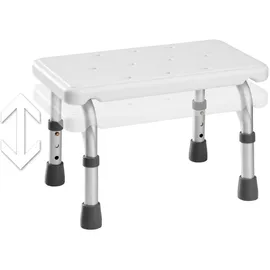 Tectake Badewannen-Einstiegshilfe Aluminium und Kunststoff 41 x 26 x 21 – 26,5 cm Weiß