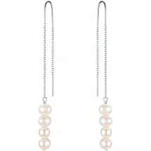 VALERO PEARLS Ohrhänger VP978 weiß 925 Silber 81,0mm